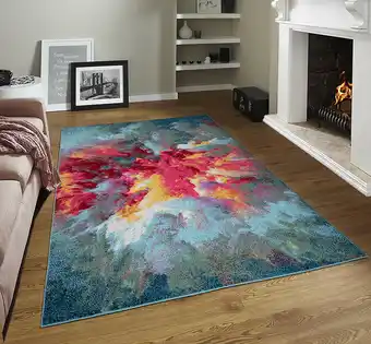 Walmart A2Z Amsterdam 166 Rug Multicolor Abstract Floral Colorful Brushed Pattern Modern Contemporary Small Bedroom Area Rug Tapis Ca offer