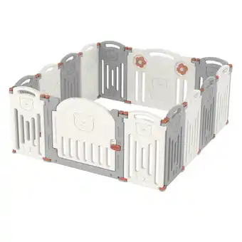 Walmart 16-Panel Foldable Baby Playpen, Kids Safety Activity Center Playard w/Locking Gate offer