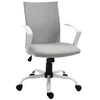 Walmart Vinsetto Office Chair Linen Swivel Computer Desk Chair Home Study Task Chair with Wheels, Arm, Charcoal Grey offer