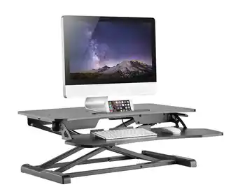 Walmart Height Adjustable Standing Desk, Ergonomic Computer Monitor Desk Ergo Riser ADR 31.5" Wide with Gas Spring Assisted Lift (Bla offer