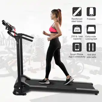 Walmart Bestco 39.3" x 13.4" 750W Foldable Electric Motorized Treadmill Running Jogging Gym Power Machine offer