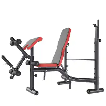 Walmart Soozier Heavy Duty Weight Bench Multiple Function Workout Adjustable Bench with Preacher Curl, Leg Developer offer