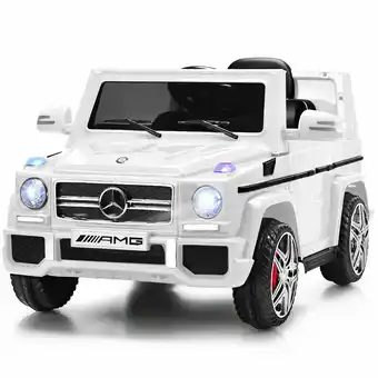 Walmart Costway Mercedes Benz G65 Licensed 12V Electric Kids Ride On Car RC Remote Control White offer