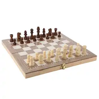 Walmart Greensen Wooden 3-in-1 Chess & Checkers & Backgammon Folding Board Portable Travel Tabletop Game Toy,3-in-1 Chess Set, Portab offer