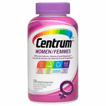 Walmart Centrum Complete Multivitamin and Mineral Supplement for Women - 250 Tablets offer