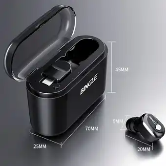 Walmart MKL Innovations® Single Mini Bluetooth In-Ear Earbud with Powerbank Black Color offer