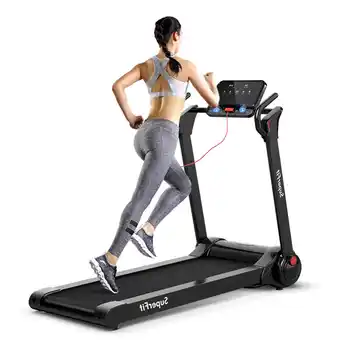 Walmart Gymax Folding 2.25HP Electric Treadmill Running Machine w/ LED Display Navy offer