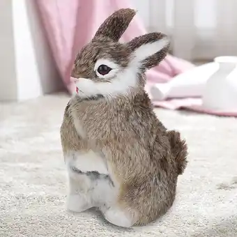 Walmart Rdeghly Mini Realistic Plush Rabbit Lifelike Animal Easter Home Ornament Simulation Toy Model Gift, Plush Rabbit Collection, offer