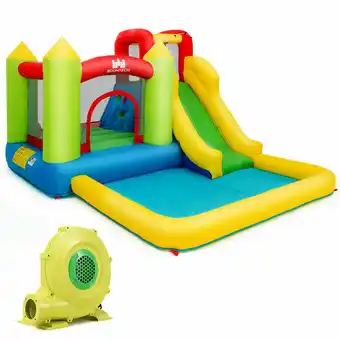 Walmart Gymax Outdoor Inflatable Bounce House Water Slide Climb Bouncer Pool offer