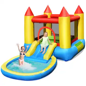 Walmart Costway Inflatable Bounce House Kids Slide Jumping Castle Bouncer w/ balls Pool & Bag offer
