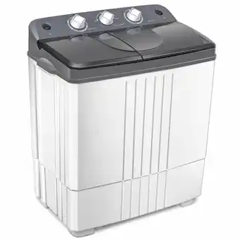 Walmart Gymax Portable Washing Machine Compact Twin Tub 20 lbs Capacity Washer Spinner offer