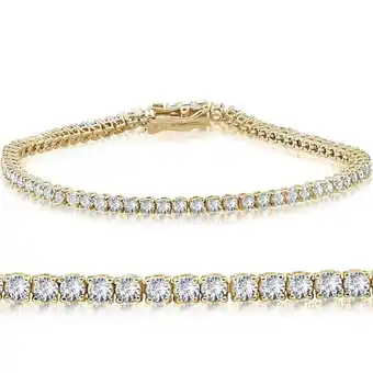 Walmart 4ct Diamond Tennis Bracelet 14K Yellow Gold 7" offer