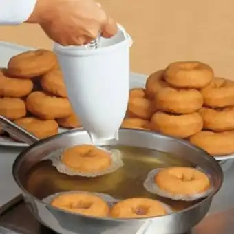 Walmart Plastic Manual Doughnut Machine Deep Fry Donut Mould Plastic Lightweight Waffle Dispenser Donut Maker offer