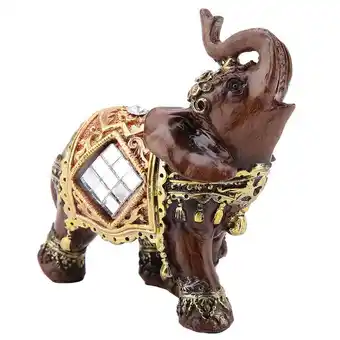 Walmart FAGINEY Lucky Feng Shui Wood Grain Elephant Statue Sculpture Wealth Figurine Gift Home Decoration,Elephant Figurine,Elephant offer