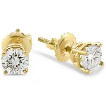 Walmart 1/2ct Diamond Studs Screw Back 14K White Gold offer