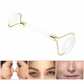 Walmart Fyydes Jade Facial Roller, Jade Roller for Face and Eyes,Natural Jade Roller for Face Eye Forehead Massage Anti Aging Wrinkle offer