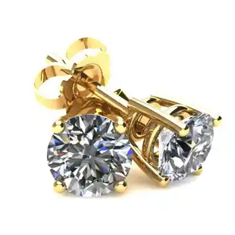 Walmart .20Ct Round Brilliant Cut Natural Diamond Stud Earrings Basket Set In 14K Gold offer