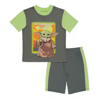 Walmart Baby Yoda Boys Pajamas 2pc Star Wars PJ Set Kids Sleepwear, 4-10, Grey offer