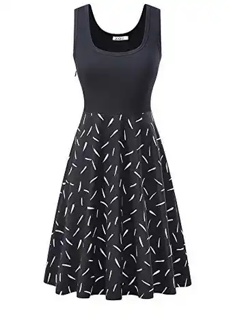 Walmart MISSKY Women Vintage Scoop Neck Sleeveless A-line Sexy Cocktail Party Dress offer