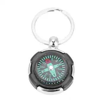 Walmart Domqga 2 in 1 Tire Shape Compass Pendant Keychain Keyring Key Ring , Compass Key Ring, Keychain offer