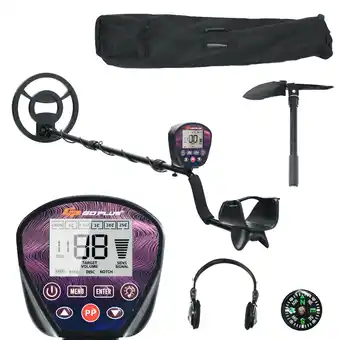 Walmart Gymax High Accuracy Metal Detector Adjustable w/ Waterproof Search Coil Headphone Bag offer