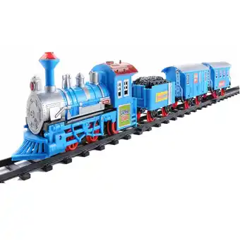 Walmart 14-Piece Blue Lighted and Animated Classic Cartoon Train Set with Sound offer