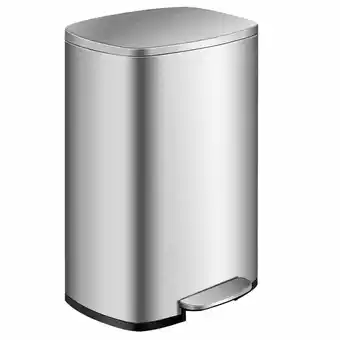 Walmart Gymax 13.2 Gallon Trash Garbage Can Stainless Steel Airtight Soft Close Bin W/ Bucket offer