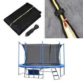 Walmart Round Trampoline Enclosure Net Fence Replacement Safety Mesh Netting Fits All Brands 14ft 4 Arch 8 Pole offer