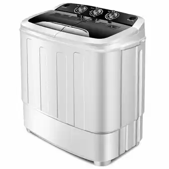 Walmart Gymax Compact Mini Twin Tub 8lbs Washing Machine Washer Spinner offer