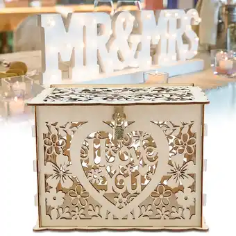 Walmart LHCER Wedding Card Box,Wedding Card Box with Keys DIY Money Gift Box For Birthday Party, DIY Card Box offer