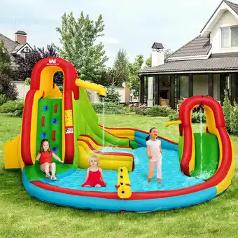 Walmart Gymax Kids Gift Inflatable Water Slide Park Bounce House w/480W Blower offer