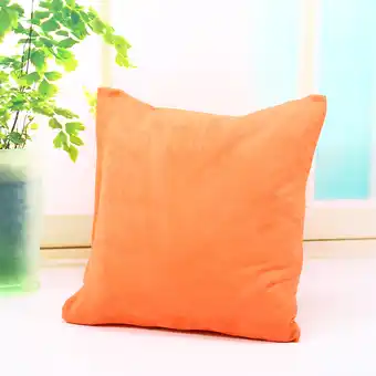 Walmart Cergrey Solid Color Cotton Canvas Cushion Cover Home Decor Throw Pillow Case Lounge (Orange), Throw Pillow Cover, Pillow Cove offer
