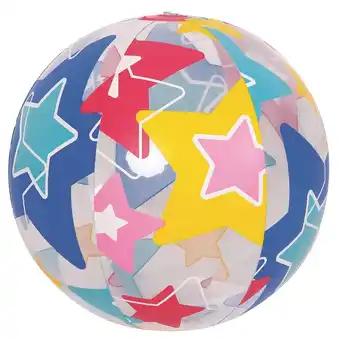 Walmart 20" Multi Color 6-Panel Star Print Inflatable Beach Ball offer
