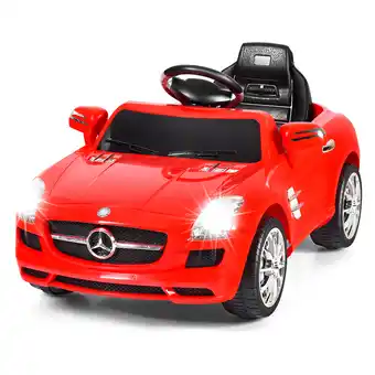 Walmart Goplus red mercedes benz sls r/c mp3 kids ride on car electric battery toy offer