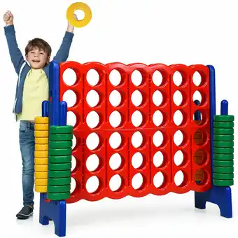 Walmart Costway Jumbo 4-to-Score 4 in A Row Giant Game Set Kids Adults Family Fun offer