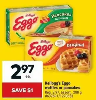 Giant Tiger Kellogg's Eggo waffles or pancakes offer