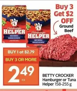 IGA Betty Crocker Hamburger or Tuna Helper offer