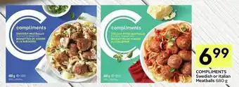 IGA ComplimentsSwedish or Italian Meatballs offer