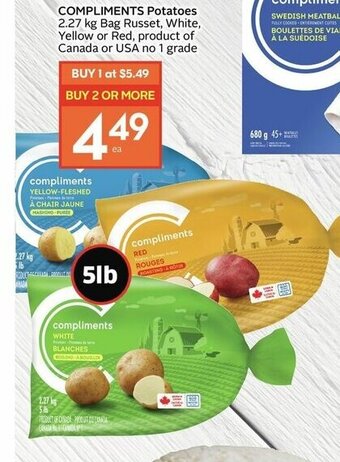IGA Compliments Potatoes offer