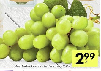 IGA Green Seedless Grapes offer