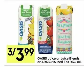 IGA Oasis Juice or Juice Blends or Arizona Iced Tea offer