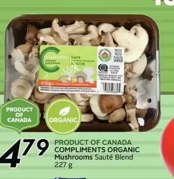 Sobeys Compliments Organic Mushrooms offer