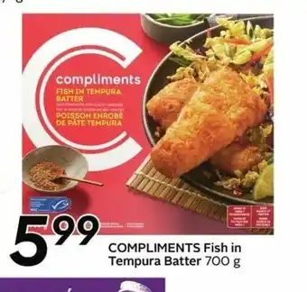 Sobeys Complimets Fish in Tempura Batter offer
