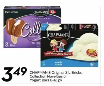 Sobeys Chapman's Original 2 L Bricks, Collection Novelties or Yogurt Bars offer
