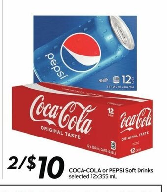 Sobeys Coca-Cola or Pepsi Soft Drinks offer