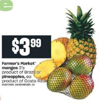 Valu-mart Farmer's Market Mangos offer