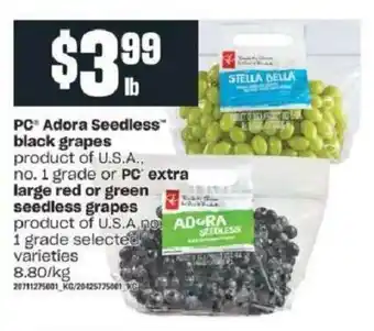 Valu-mart PC Adora Seedless Black Grapes offer