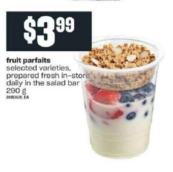 Valu-mart Fruit Parfaits offer