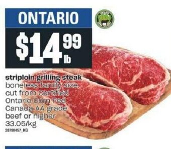 Valu-mart Striploin Grilling Steak offer
