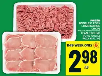 Food Basics Fresh boneless pork combination chops offer